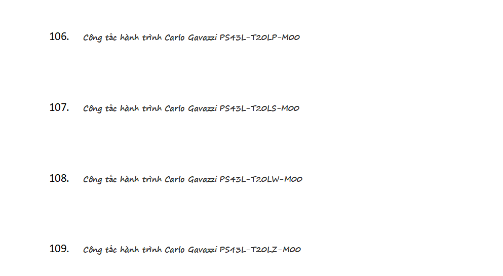 Công tắc hành trình Carlo Gavazzi PS43L-T20N6-M00